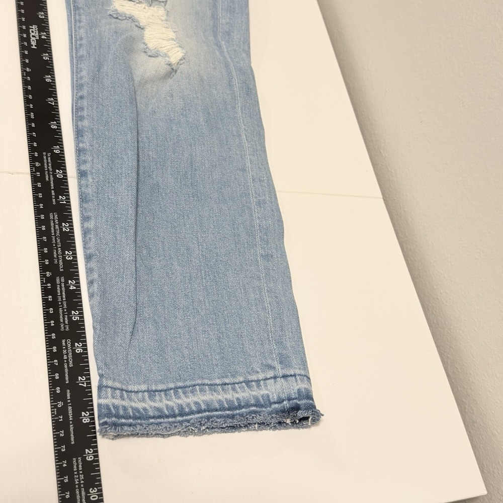 MOTHER Superior High Waisted Hiker Hover Jeans Undone Hem On my Knees Sz 32 - Picture 12 of 16